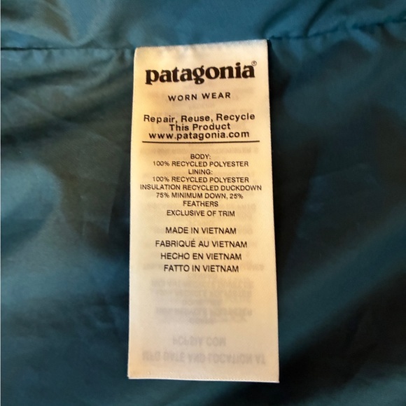 Patagonia Women's Down With It Insulated Puffer Jacket Piki Green, Size M, EUC - Picture 6 of 6